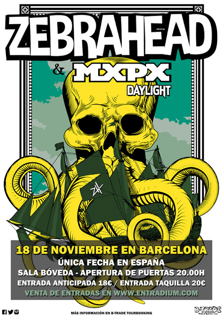 Daylight també estaran en el directe de Zebrahead a Barcelona