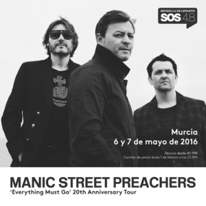 Manic Street Preachers actuaran al SOS 4.8
