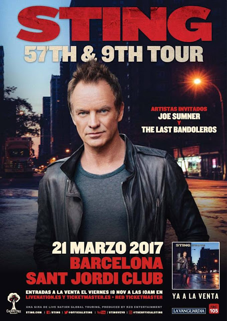 Sting anuncia concert a Barcelona el 21 de març