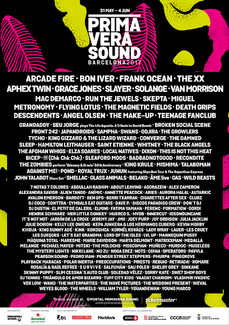 El cartell del Primavera Sound 2017