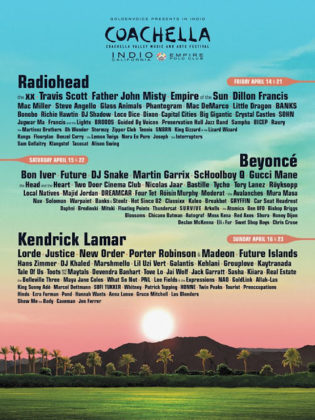 Radiohead, Beyoncé i Kendrick Lamar, caps de cartell del Coachella