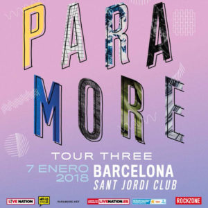 Paramore actuaran a Barcelona el 7 de gener