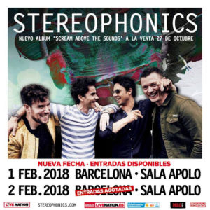 Stereophonics sumen un segon concert a Barcelona